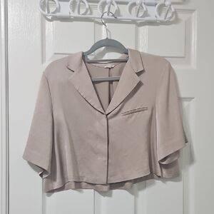 Beige Tan Cropped Blazer